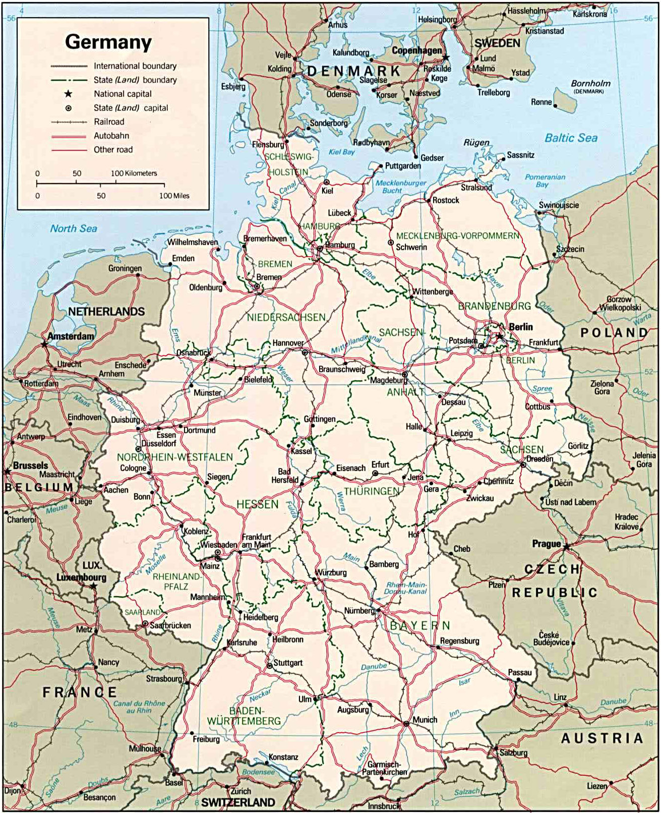 Deutschlandkarte- Map of Germany